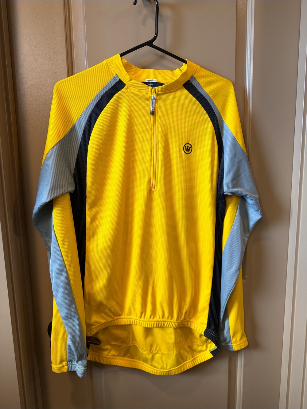 Canari Yellow Ribbed Cycling Jersey Men’s Large